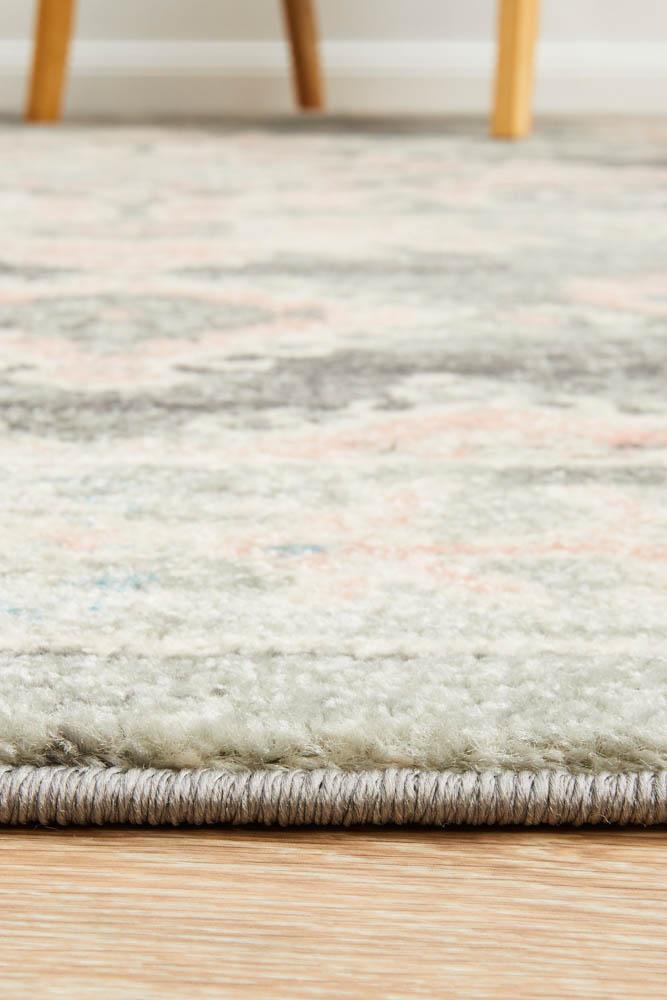 April Vintage Pink & Grey Rug