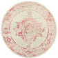 Aria Vintage Pink & Ivory Round Rug