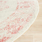 Aria Vintage Pink & Ivory Round Rug