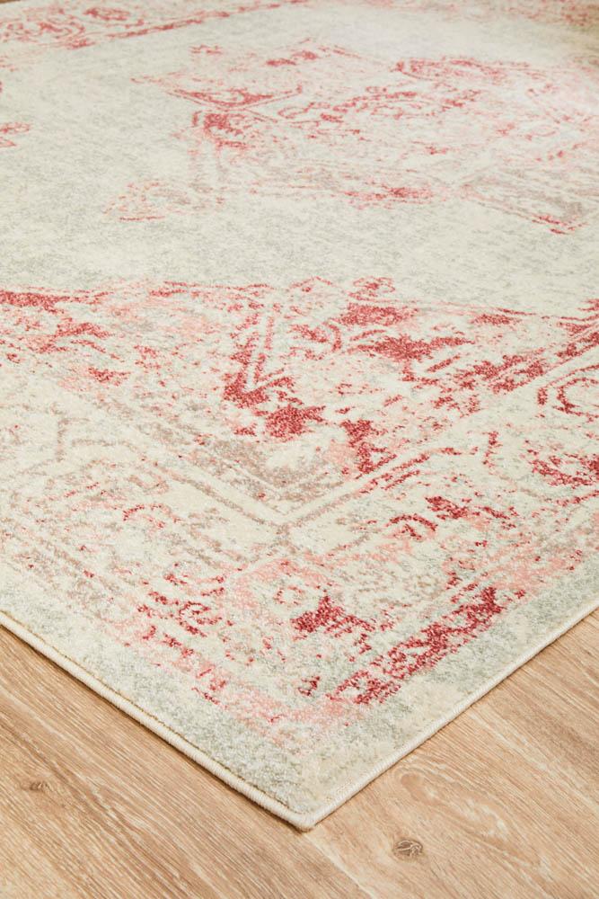 Aria Vintage Pink & Ivory Rug