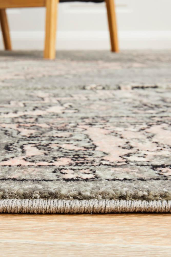 Stacie Vintage Pink & Grey Rug