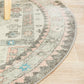Emery Vintage Grey & Pink Round Rug