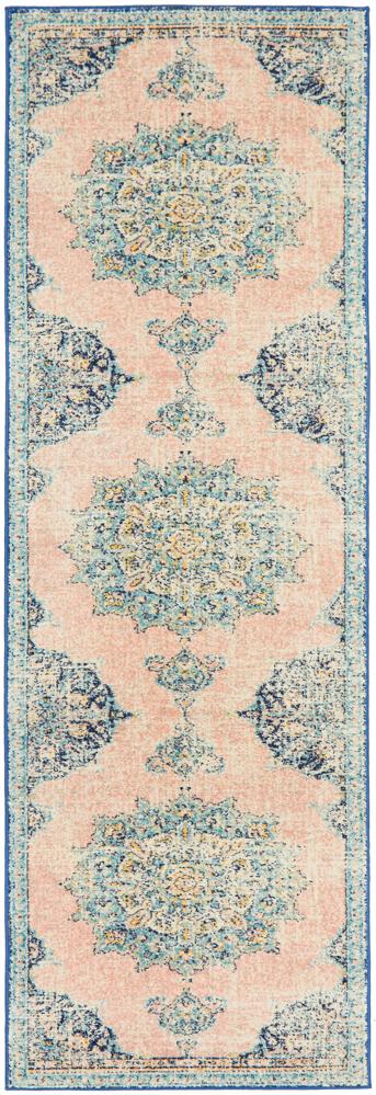 Isla Bohemian Pink & Blue Rug