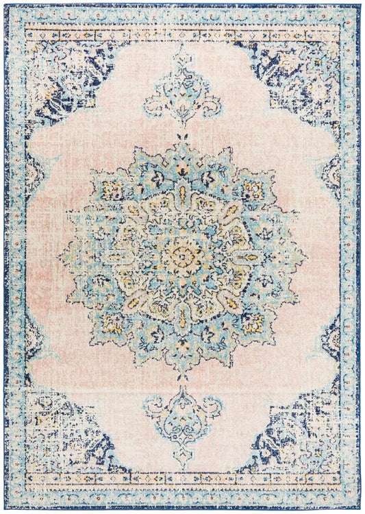 Isla Bohemian Pink & Blue Rug