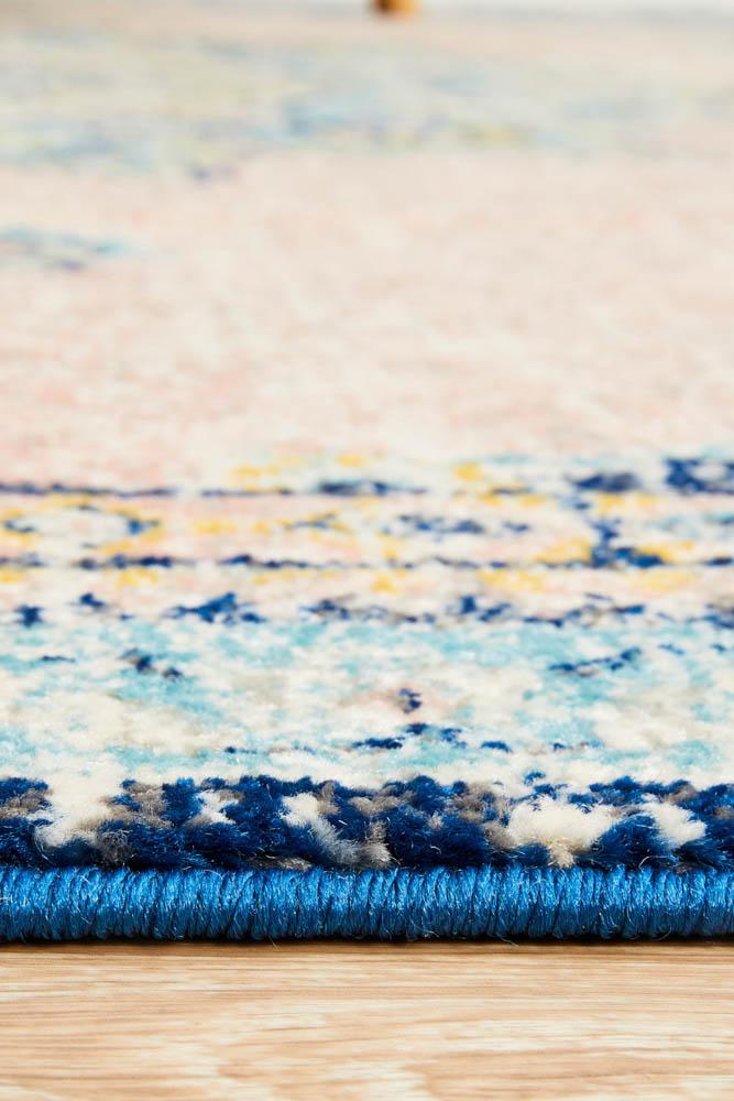 Isla Bohemian Pink & Blue Rug