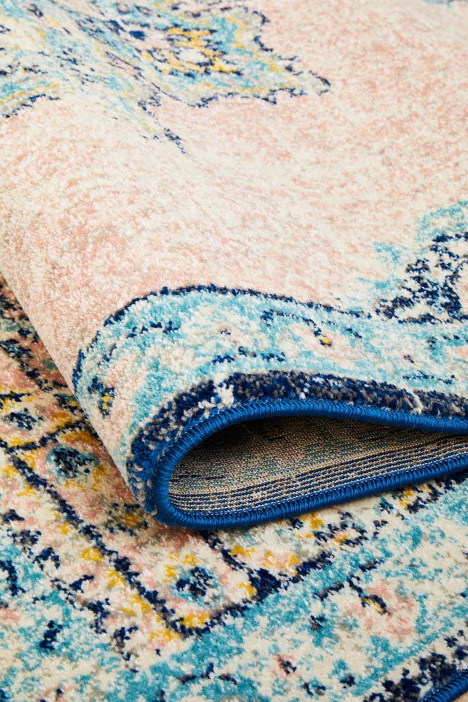 Isla Bohemian Pink & Blue Rug