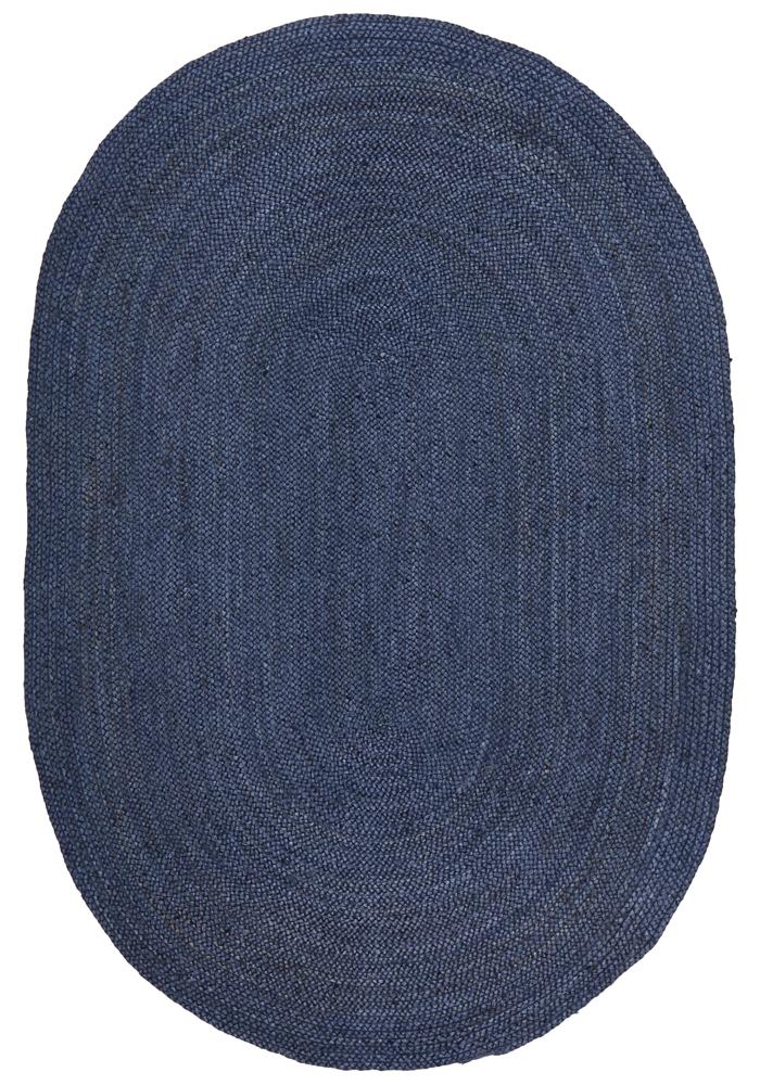 Kai Navy Jute Oval Rug