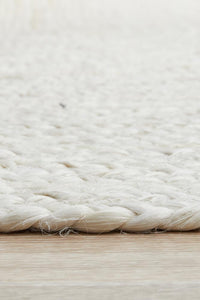 Thumbnail for Kai White Oval Jute Rug