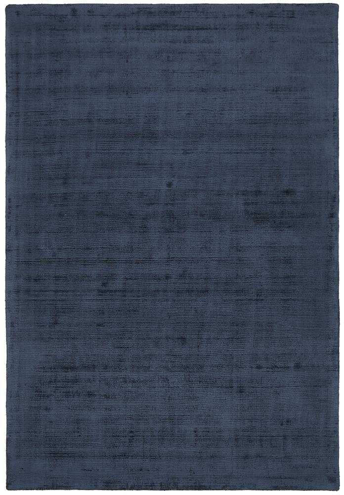 Chelsea Navy Blue Modern Viscose Rug