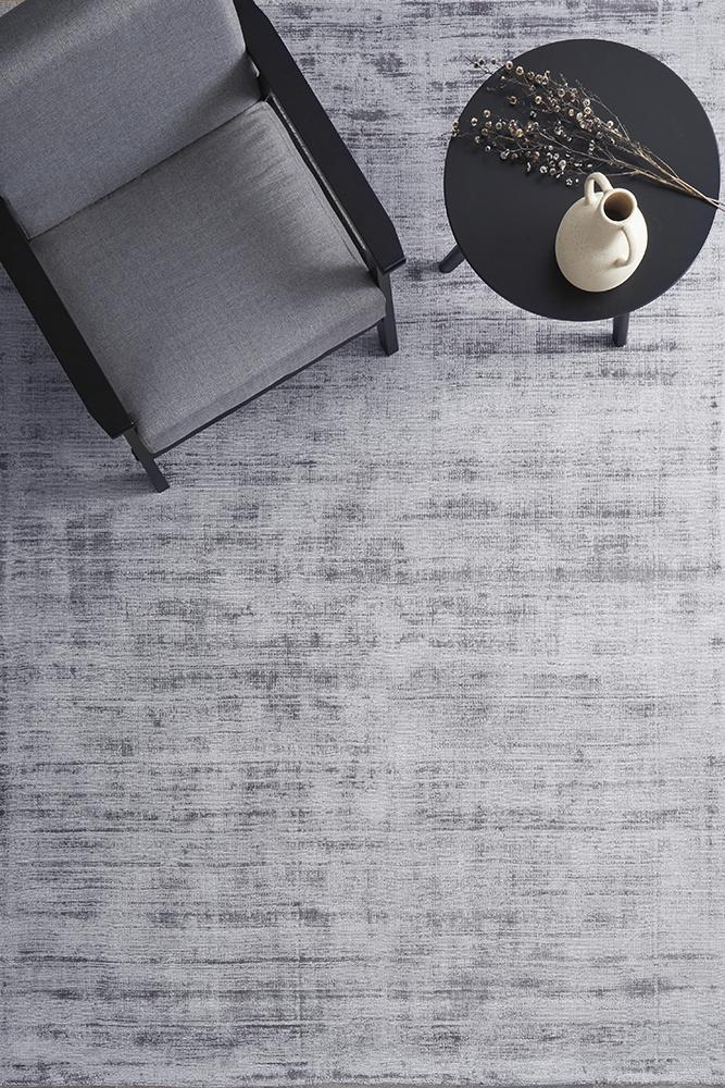 Chelsea Grey Modern Viscose Rug