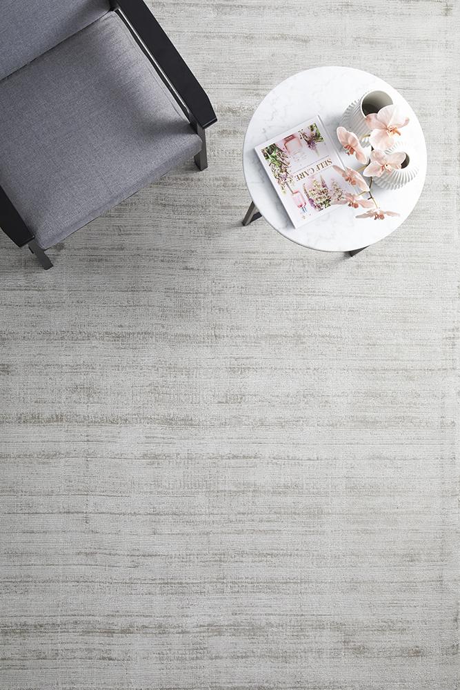 Chelsea Light Grey Modern Viscose Rug