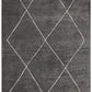 Elle Modern Diamond Print Charcoal Power Loomed Rug