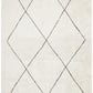 Elle Modern Diamond Print Ivory Power Loomed Rug