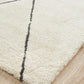 Elle Modern Diamond Print Ivory Power Loomed Rug