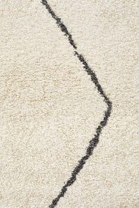 Thumbnail for Elle Modern Diamond Print Ivory Power Loomed Rug