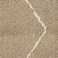 Elle Modern Diamond Print Beige Power Loomed Rug