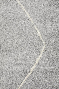 Thumbnail for Elle Modern Diamond Print Grey Power Loomed Rug