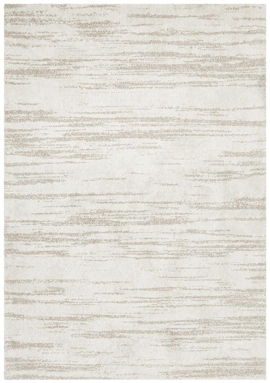 Abby Abstract Beige Power Loomed Rug