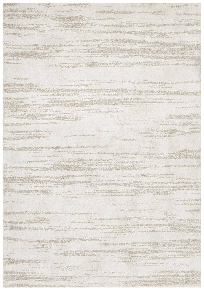 Abby Abstract Beige Power Loomed Rug