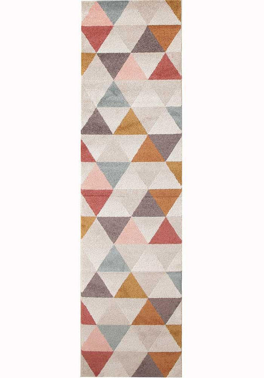 Tilly Geometric Multi-Colour Triangle Pattern Rug