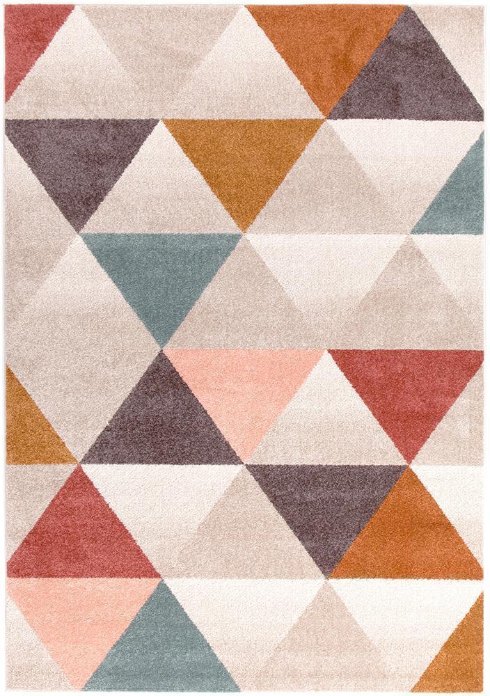 Tilly Geometric Multi-Colour Triangle Pattern Rug