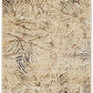 River Contemporary Natural Leaf Pattern Multi-Colour Rug