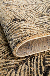 Thumbnail for River Contemporary Natural Leaf Pattern Multi-Colour Rug