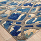 River Contemporary Blue Ropes Rug