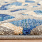 River Contemporary Blue Ropes Rug