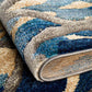 River Contemporary Blue Ropes Rug