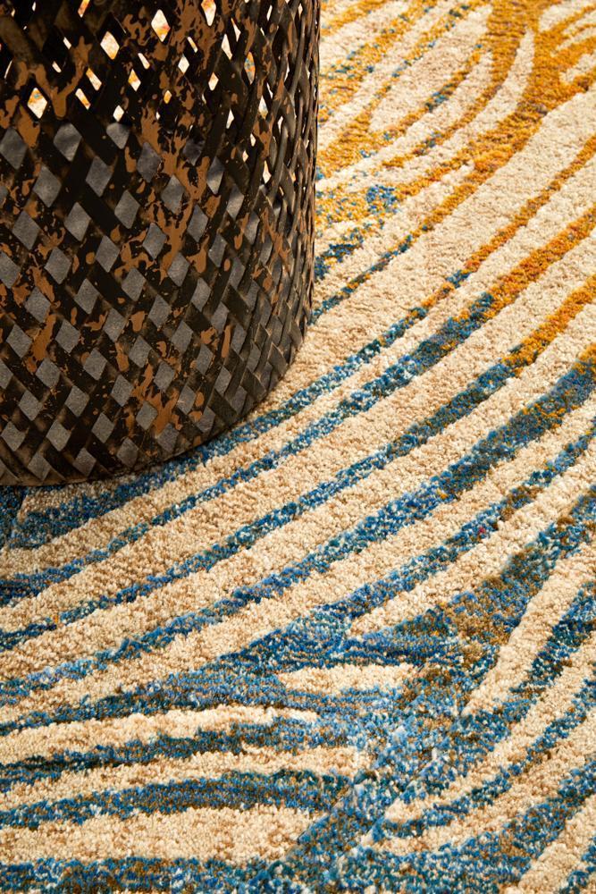 River Contemporary Dream Time Detailed Multi-Colour Rug