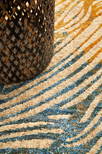 Thumbnail for River Contemporary Dream Time Detailed Multi-Colour Rug