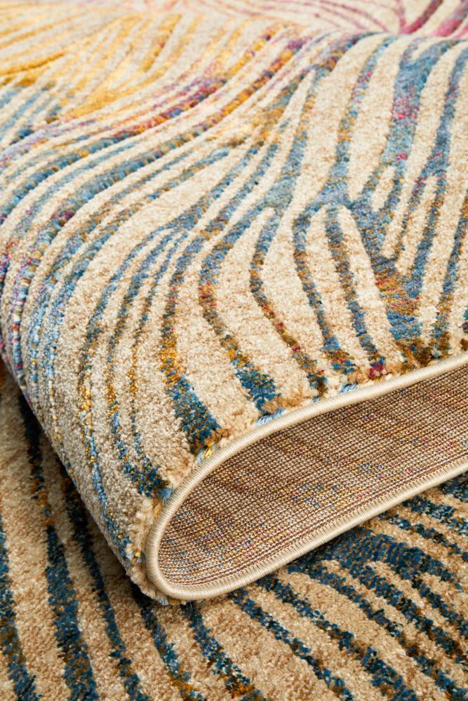River Contemporary Dream Time Detailed Multi-Colour Rug