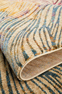 Thumbnail for River Contemporary Dream Time Detailed Multi-Colour Rug