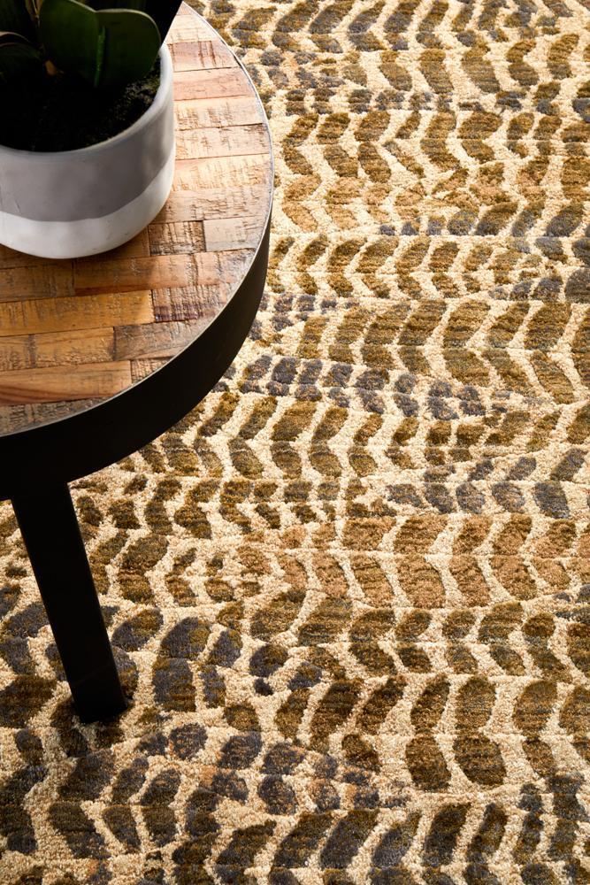 River Contemporary Sage Multi-Colour Rug