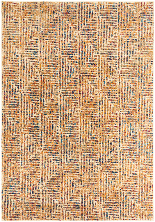 River Contemporary Multi-Colour Geometric Pattern Rug