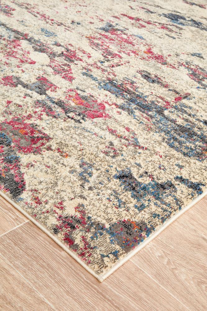 River Contemporary Stone Multi-Colour Rug
