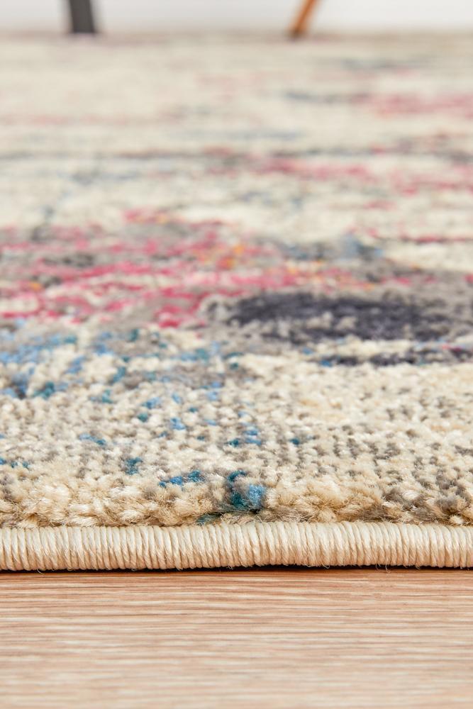 River Contemporary Stone Multi-Colour Rug