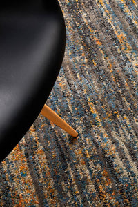 Thumbnail for River Contemporary Slate Multi-Colour Rug