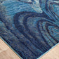 River Contemporary Indigo Waves Rug