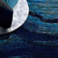 River Contemporary Indigo Waves Rug