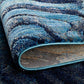 River Contemporary Indigo Waves Rug