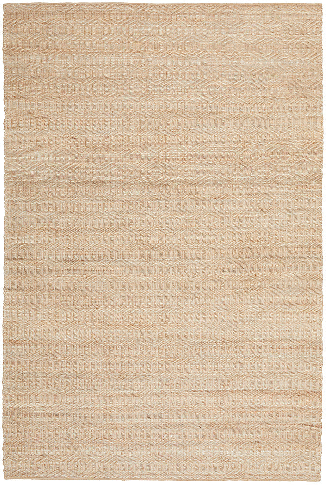 Stina Dune Natural Jute Textured Pattern Hand-Loomed Eco-Friendly Rug