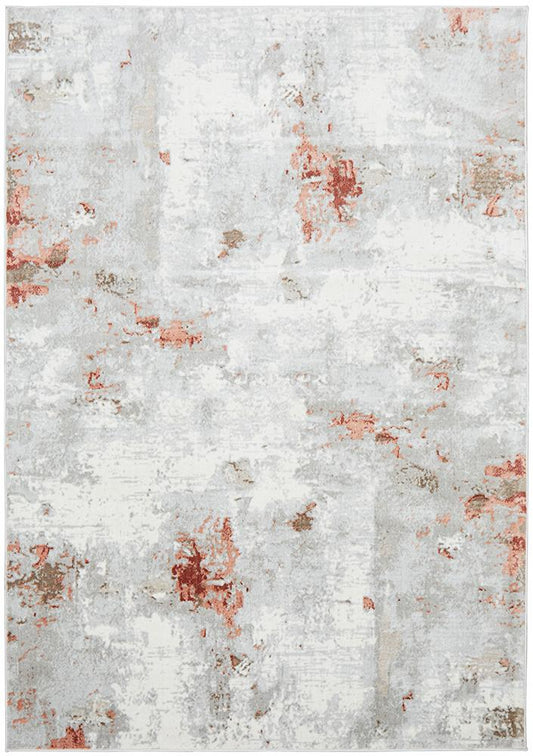 Anthea Modern Abstract Grey & Brush Polyester Rug