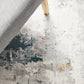 Anthea Modern Abstract Grey Golden Yellow & Teal Polyester Rug