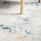 Anthea Modern Abstract Grey Golden Yellow & Teal Polyester Rug