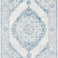 Emily Traditional Blue & White Floral Pattern Rug