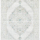 Emily Traditional White, Golden Yellow & Teal Floral Pattern Rug