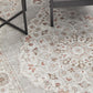 Emily Traditional Grey & Rose Floral Pattern Rug