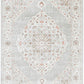 Emily Traditional Grey & Rose Floral Pattern Rug